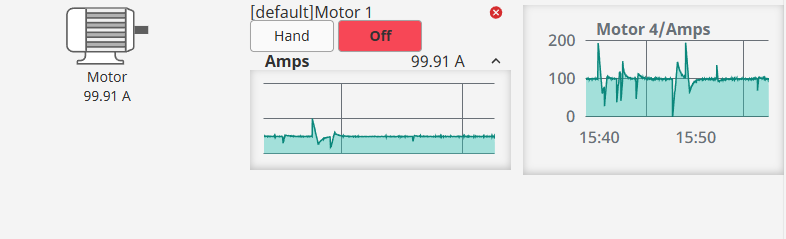 Multiple equipment views displayed side-by-side after being dropped